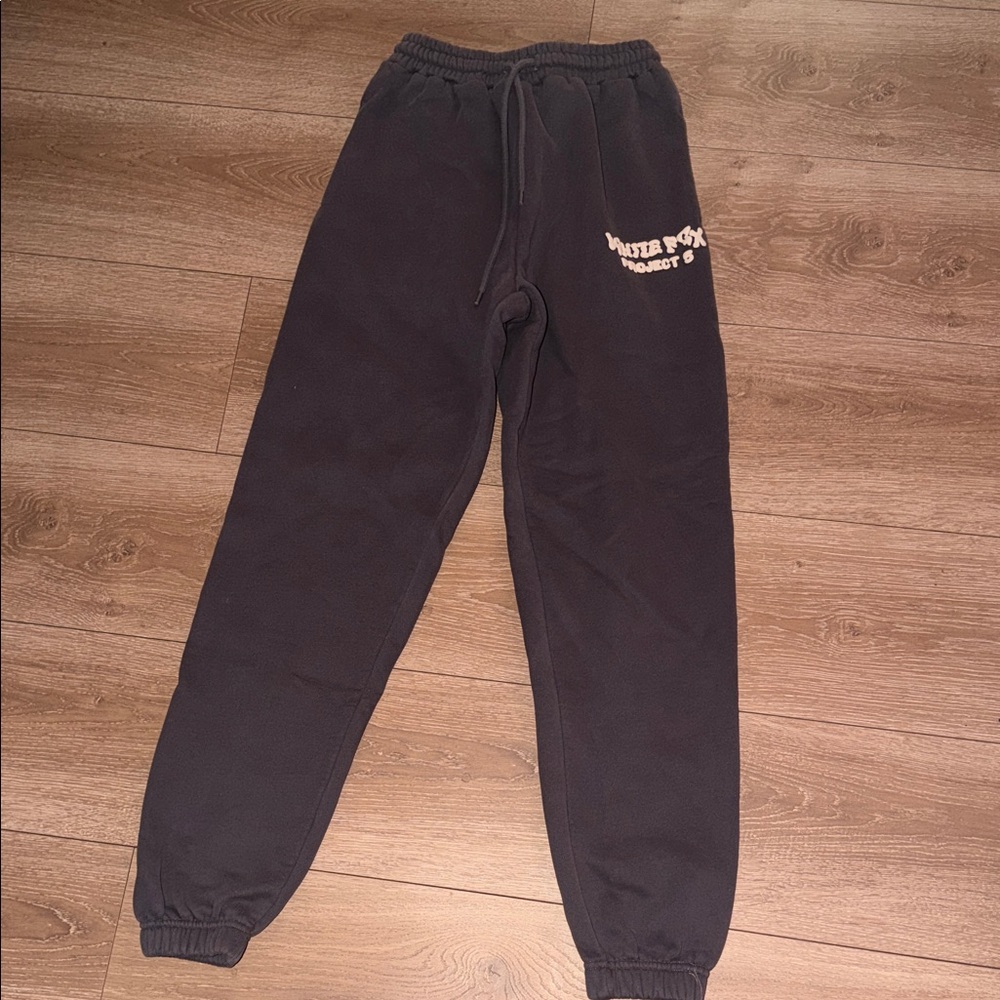 Grey Sweatpants with White Logo